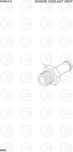 9450 ENGINE COOLANT VENT R290LC-9, Hyundai