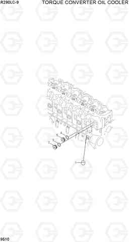 9510 TORQUE CONVERTER OIL COOLER R290LC-9, Hyundai