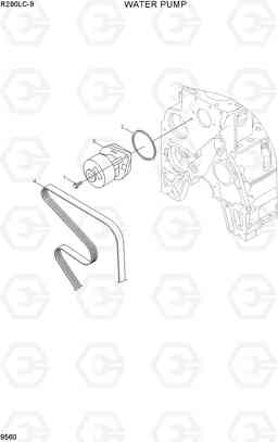 9560 WATER PUMP R290LC-9, Hyundai