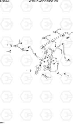 9581 WIRING ACCESSORIES R290LC-9, Hyundai