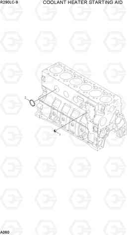 A080 COOLANT HEATER STARTING AID R290LC-9, Hyundai