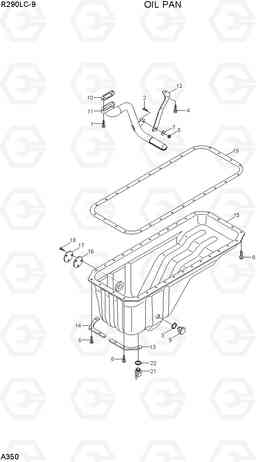 A350 OIL PAN R290LC-9, Hyundai