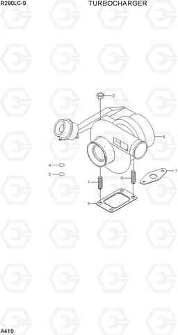 A410 TURBOCHARGER R290LC-9, Hyundai