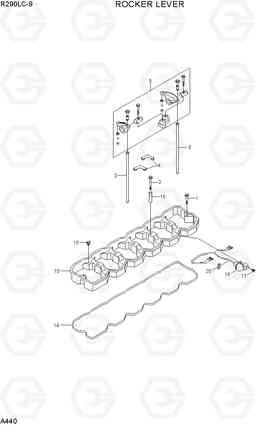 A440 ROCKER LEVER R290LC-9, Hyundai