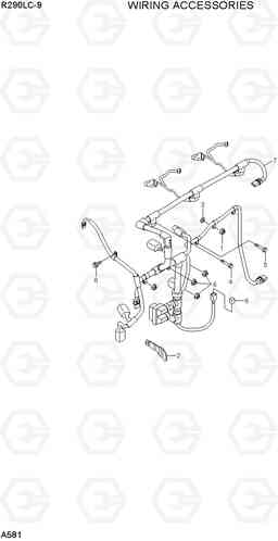 A581 WIRING ACCESSORIES R290LC-9, Hyundai