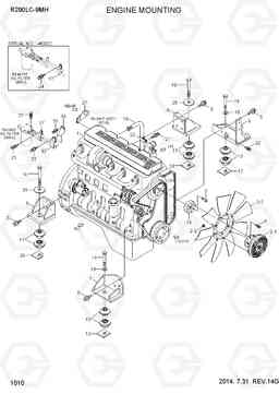 1010 ENGINE MOUNTING R290LC-9MH, Hyundai