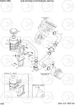 1025 AIR INTAKE SYSTEM(OIL BATH) R290LC-9MH, Hyundai