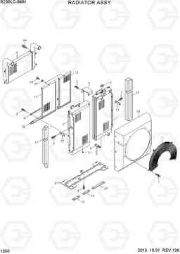 1050 RADIATOR ASSY R290LC-9MH, Hyundai