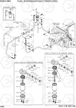 1060 FUEL SYSTEM(WITHOUT PREFILTER) R290LC-9MH, Hyundai