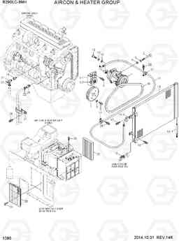 1080 AIRCON & HEATER GROUP R290LC-9MH, Hyundai