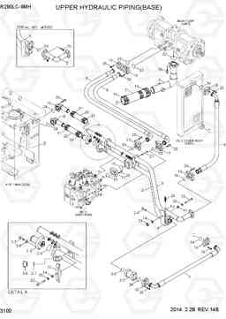 3100 UPPER HYDRAULIC PIPING(BASE) R290LC-9MH, Hyundai