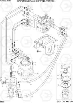 3120 UPPER HYDRAULIC PIPING(TRAVEL) R290LC-9MH, Hyundai