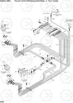 3200 PILOT HYD PIPING(CONTROL 1, TILT CAB) R290LC-9MH, Hyundai