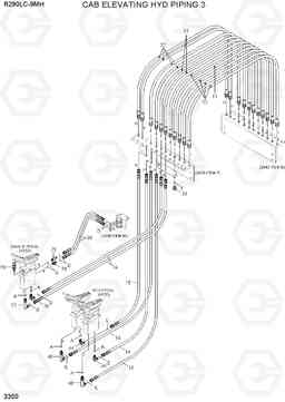 3350 CAB ELEVATING HYD PIPING 3 R290LC-9MH, Hyundai