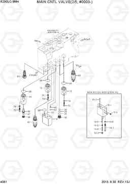 4061 MAIN CONTROL VALVE(2/5, #0003-) R290LC-9MH, Hyundai