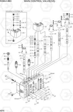 4070 MAIN CONTROL VALVE(3/5, -#0002) R290LC-9MH, Hyundai