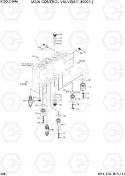 4081 MAIN CONTROL VALVE(4/5, #0003-) R290LC-9MH, Hyundai