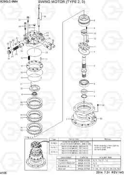 4105 SWING MOTOR (TYPE 2, 3) R290LC-9MH, Hyundai