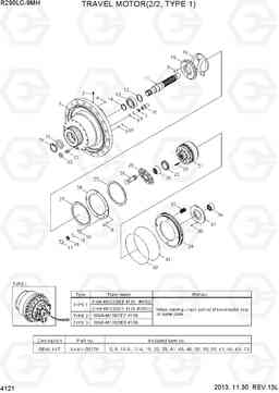 4121 TRAVEL MOTOR(2/2, TYPE 1) R290LC-9MH, Hyundai