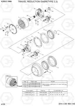 4135 TRAVEL REDUCTION GEAR(TYPE 2,3) R290LC-9MH, Hyundai