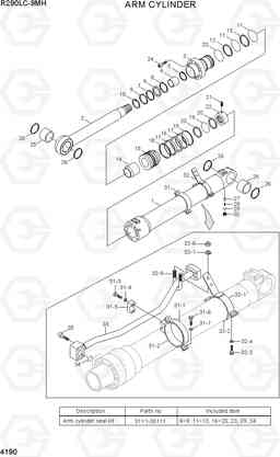 4190 ARM CYLINDER R290LC-9MH, Hyundai