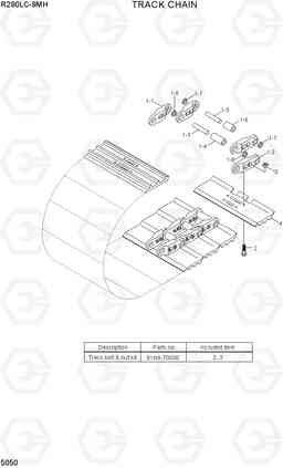 5050 TRACK CHAIN R290LC-9MH, Hyundai