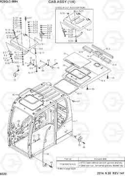 6020 CAB ASSY(1/4) R290LC-9MH, Hyundai