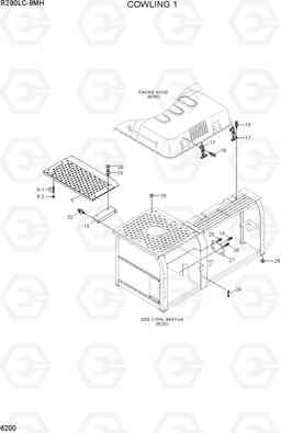 6200 COWLING 1 R290LC-9MH, Hyundai