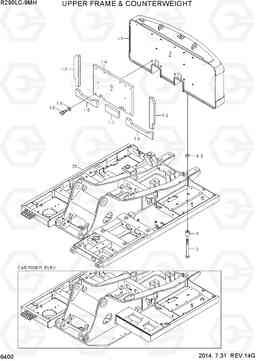 6400 UPPER FRAME & COUNTERWEIGHT R290LC-9MH, Hyundai