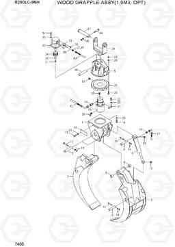 7400 WOOD GRAPPLE ASSY(1.9M3, OPT) R290LC-9MH, Hyundai