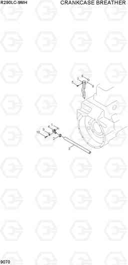 9070 CRANKCASE BREATHER R290LC-9MH, Hyundai