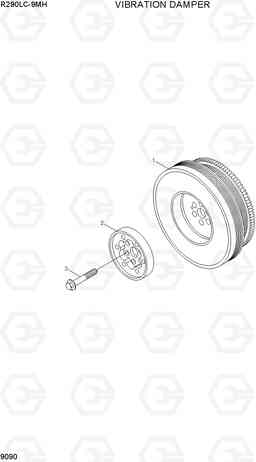 9090 VIBRATION DAMPER R290LC-9MH, Hyundai