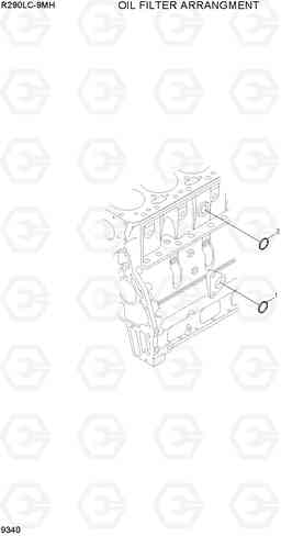 9340 OIL FILTER ARRANGMENT R290LC-9MH, Hyundai