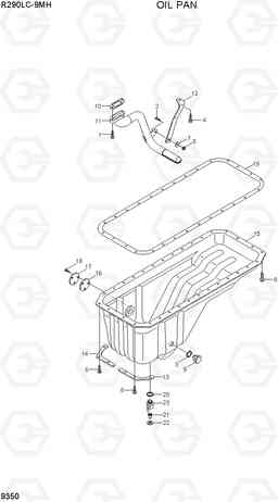 9350 OIL PAN R290LC-9MH, Hyundai