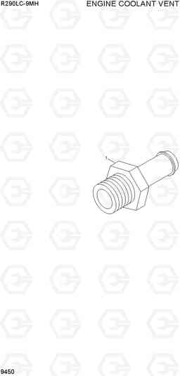 9450 ENGINE COOLANT VENT R290LC-9MH, Hyundai