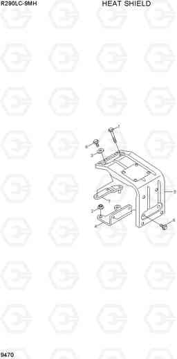 9470 HEAT SHIELD R290LC-9MH, Hyundai