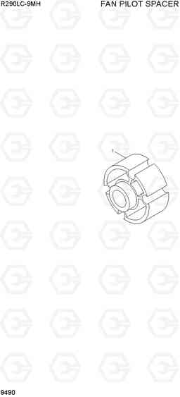 9490 FAN PILOT SPACER R290LC-9MH, Hyundai