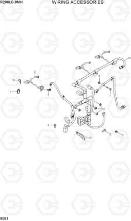 9581 WIRING ACCESSORIES R290LC-9MH, Hyundai