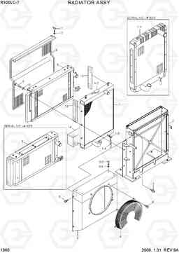 1060 RADIATOR ASSY R300LC-7, Hyundai