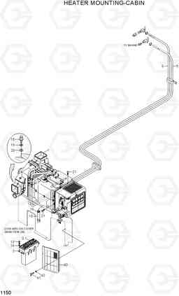 1150 HEATER MOUNTING-CABIN R300LC-7, Hyundai