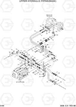 3100 UPPER HYDRAULIC PIPING(BASE) R300LC-7, Hyundai