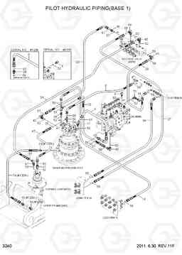 3240 PILOT HYD PIPING(BASE 1) R300LC-7, Hyundai