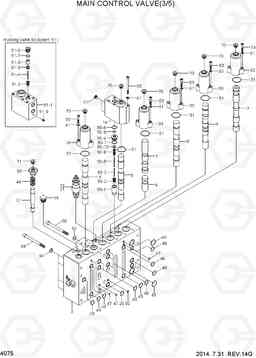 4075 MAIN CONTROL VALVE(3/5) R300LC-7, Hyundai