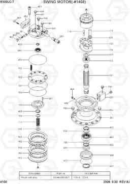 4100 SWING MOTOR(TYPE 1, -#1408) R300LC-7, Hyundai