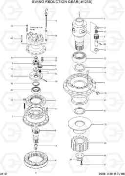4110 SWING REDUCTION GEAR(TYPE 1, -#1258) R300LC-7, Hyundai