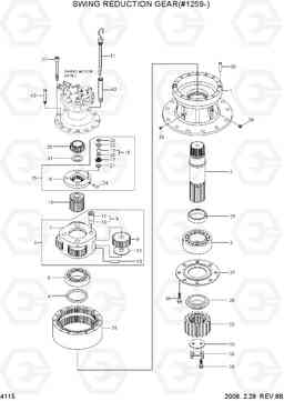 4115 SWING REDUCTION GEAR(TYPE 1, #1259-) R300LC-7, Hyundai