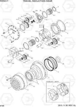 4130 TRAVEL REDUCTION GEAR R300LC-7, Hyundai