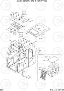 6020 CAB ASSY(1/6, STD & FOG TYPE) R300LC-7, Hyundai