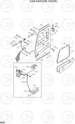 6050 CAB ASSY(4/6, DOOR) R300LC-7, Hyundai