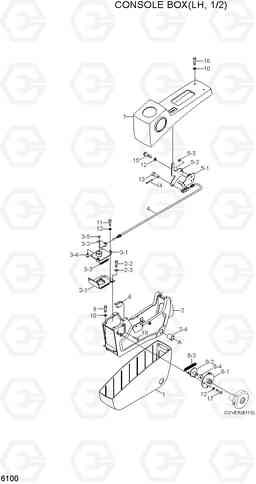 6100 CONSOLE BOX(1/2, LH) R300LC-7, Hyundai